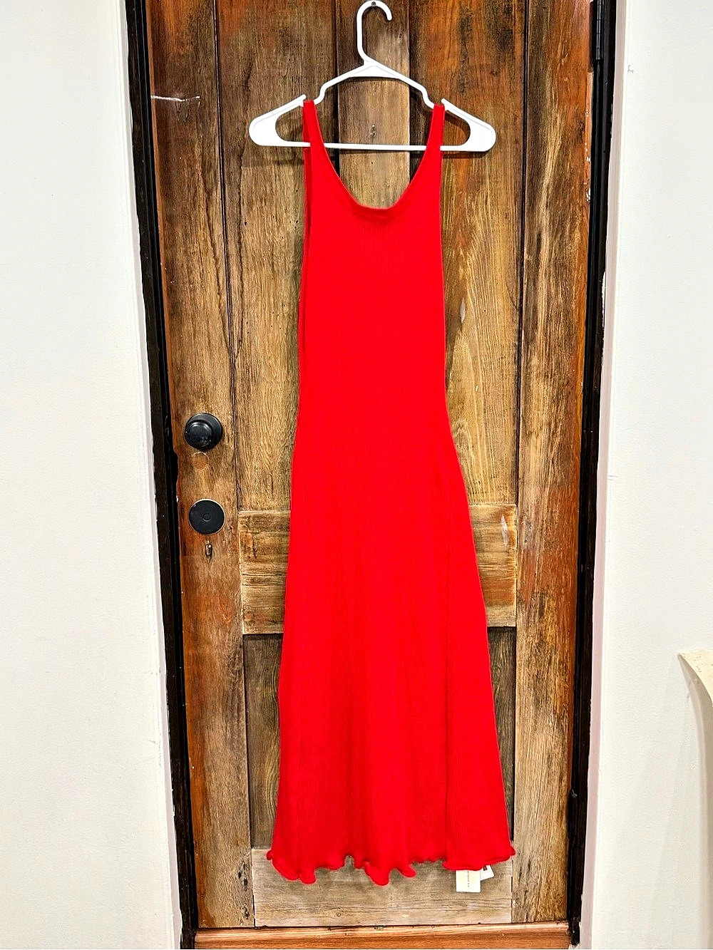 Commense Ribbed Maxi Dress in Red Size Small NWT